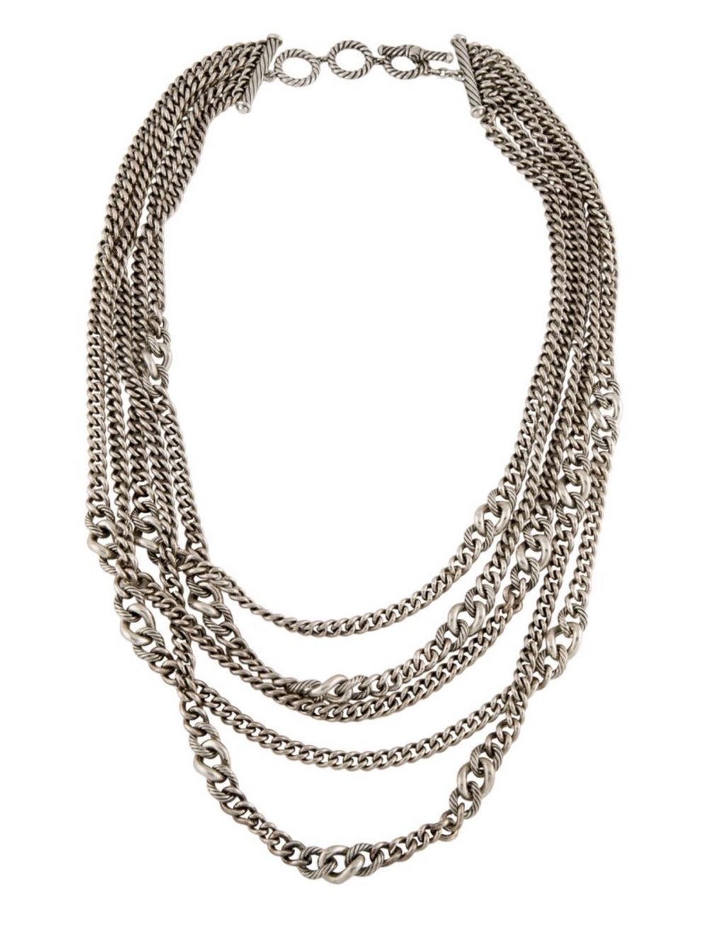 Authentic David Yurman Sterling Silver Multi-Strand Necklace. Price firm.